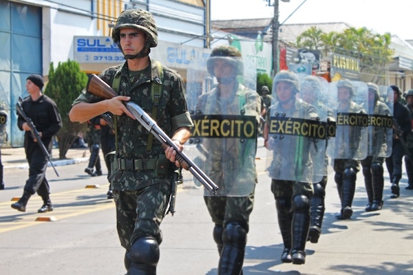 Picture taken on Brazil's Independence day (September 7th), during a military parade in Santa Cruz do Sul.