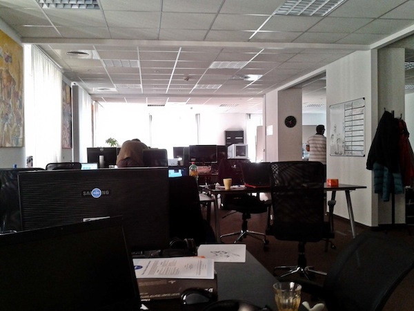 Adelina's office in Budapest.