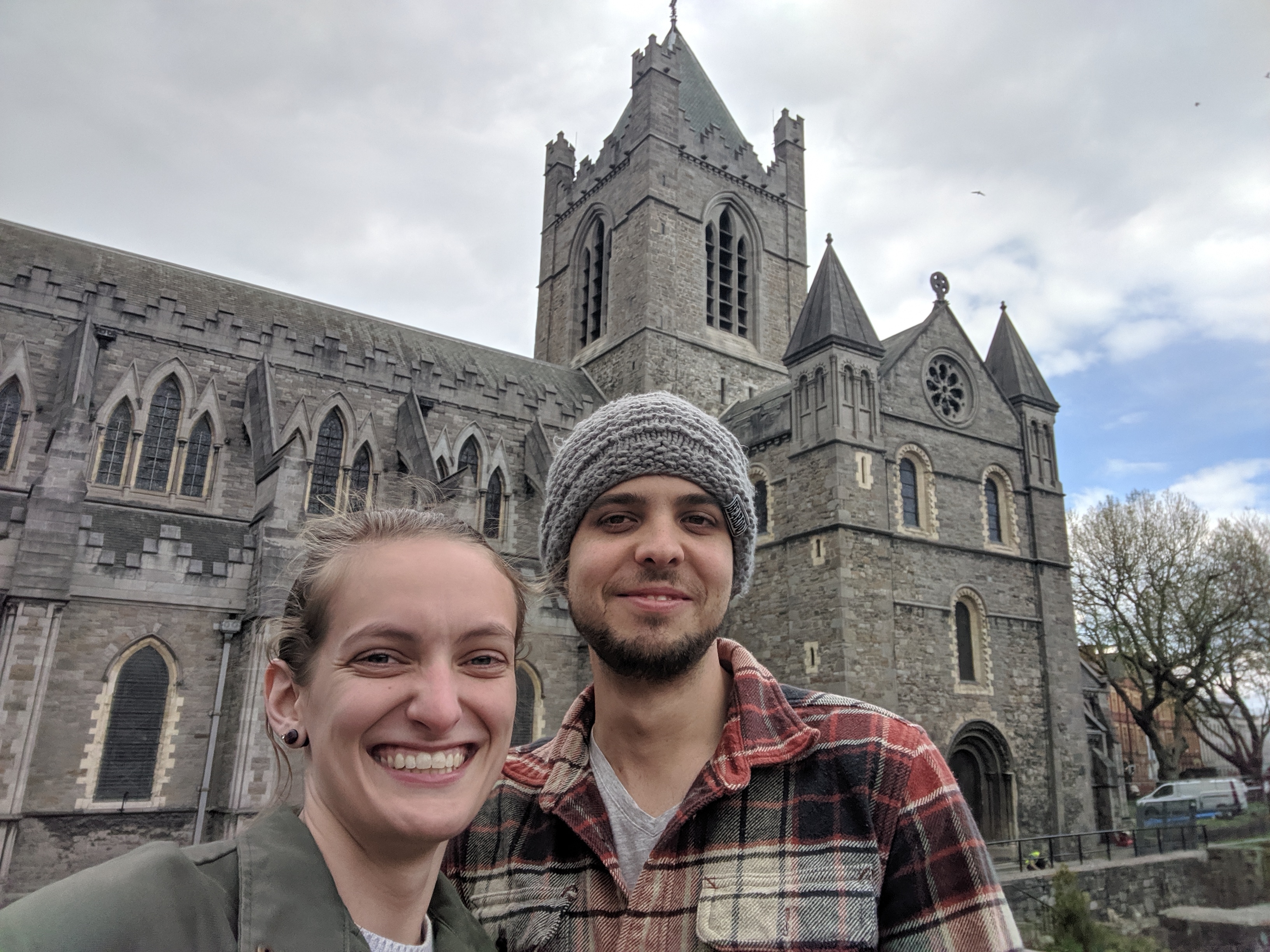 Ashley & Carter at St. Patrick's Cathedral in Ireland.