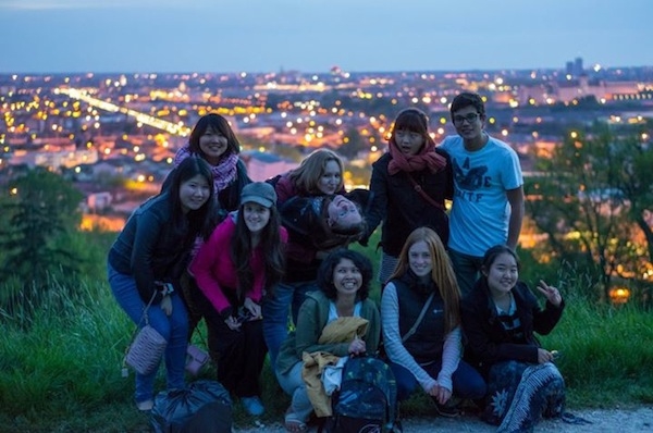 Sidrah and friends pose in "Omar's Happy Place."