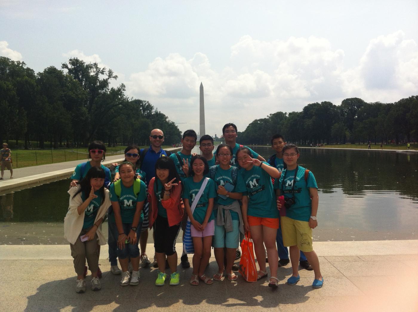 Andrew with his group of ESL summer students.